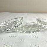 Series of 4 vintage glass coasters