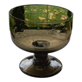 Fruit cup in brown blown glass the vintage France rocker