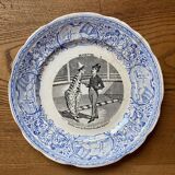 Digoin & Sarreguemines talking plate, “Devinettes” series n°3, late 19th century