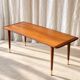 Mid-century modern teak coffee table with brass feet, Sweden circa 1960