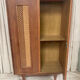 Vintage wood and rattan cabinet