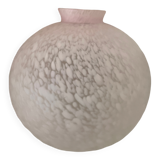 Vase verre boule moucheté