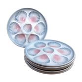Lot de 6 assiettes à huitres ou coquilles Saint Jacques  - Moulin des Loups Orchies