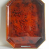 Octagonal tray with vintage faux scale effect