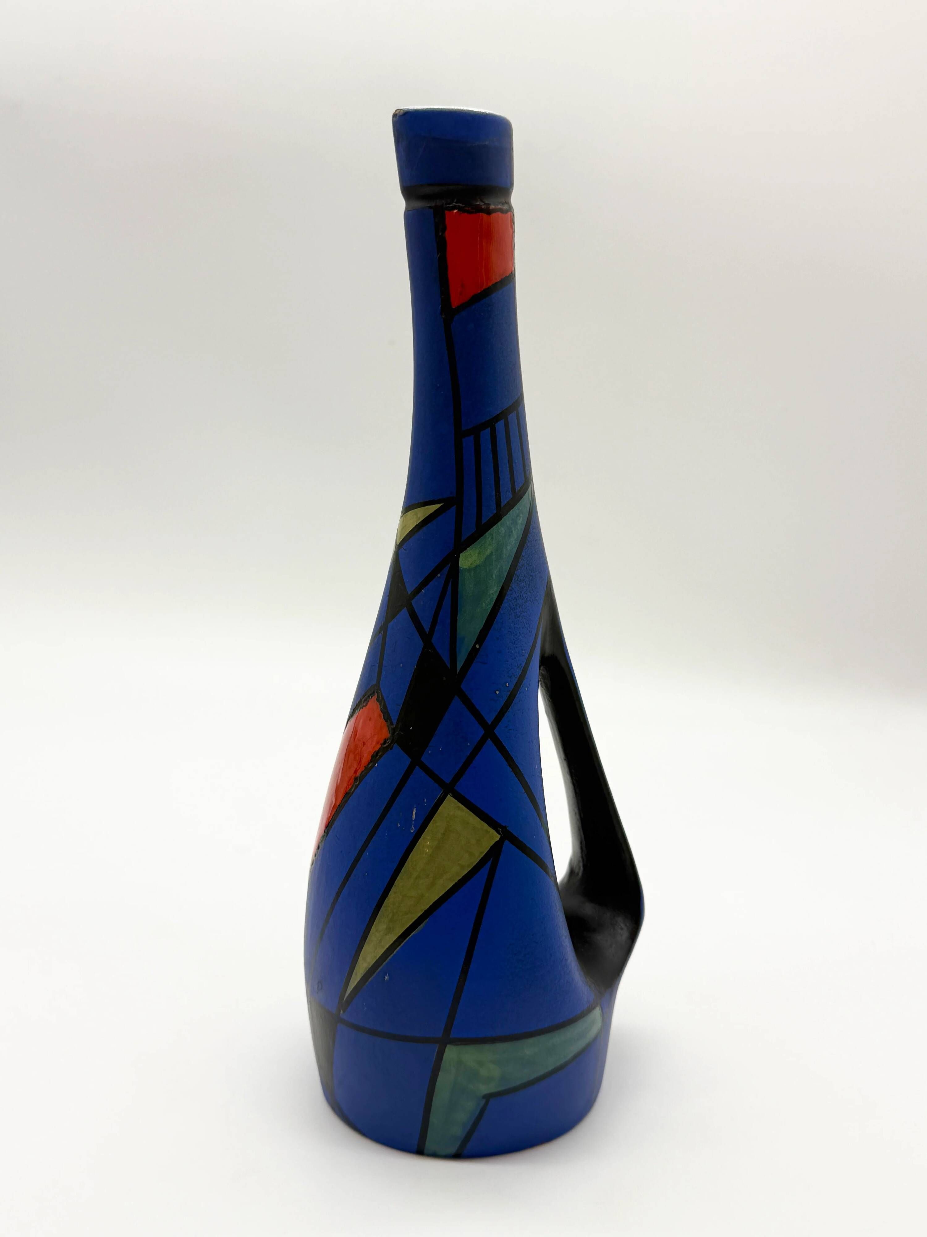 Vase / jug in ceramic "Maiolica Deruta", Italy, 1960s