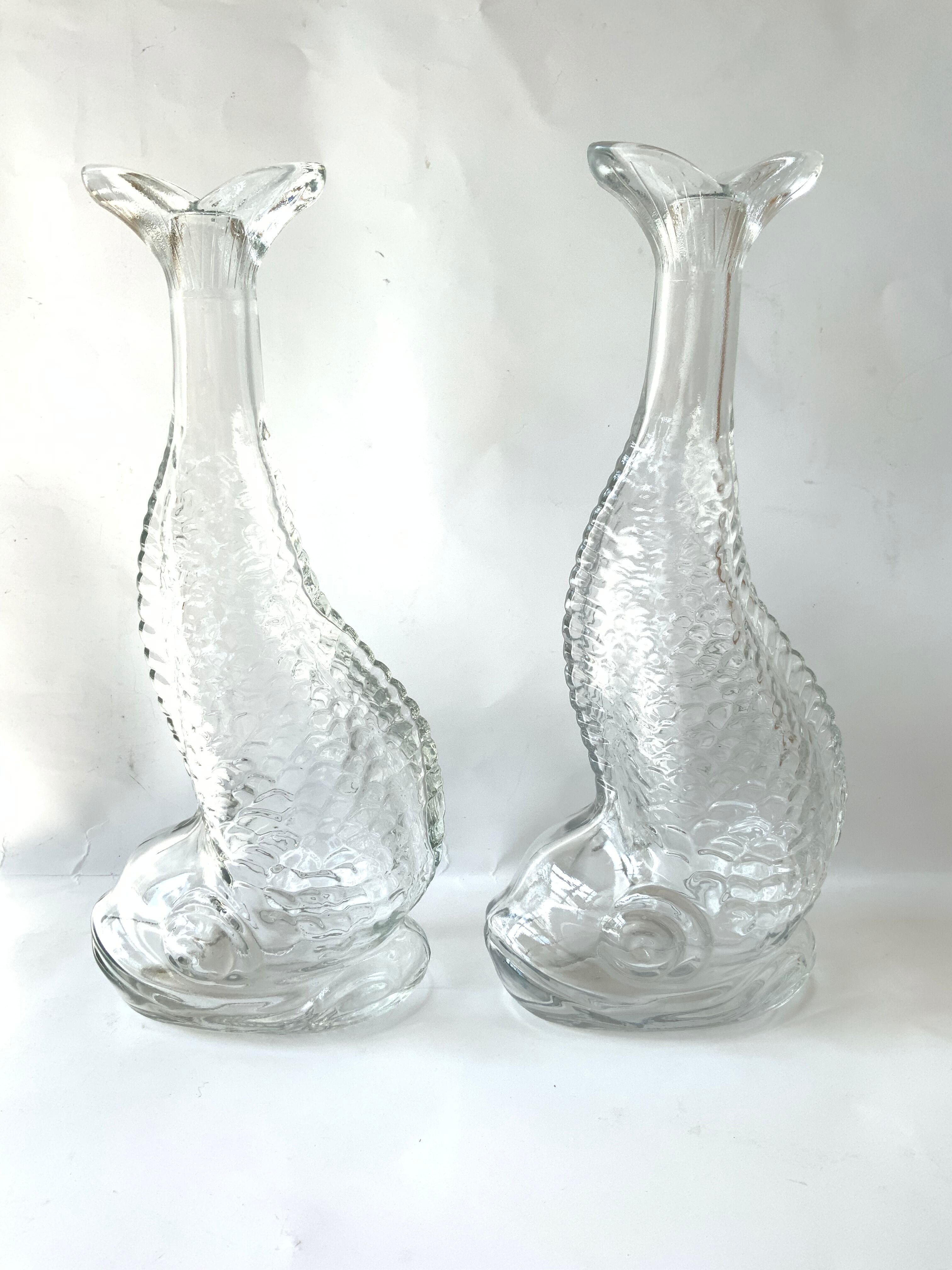 Duo de carafes poisson