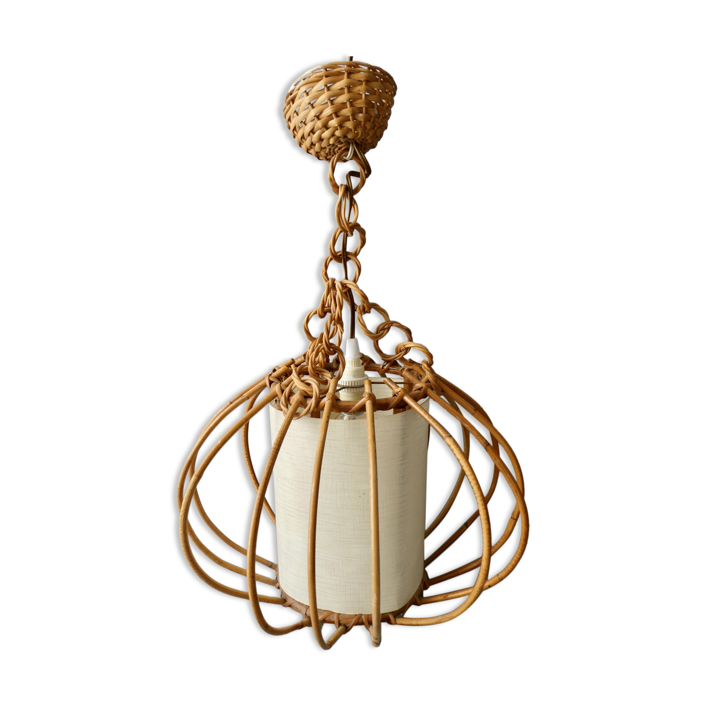 Rattan suspension from the 60s