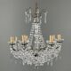 Lustre à pampilles en cristal et bronze, XXe siècle