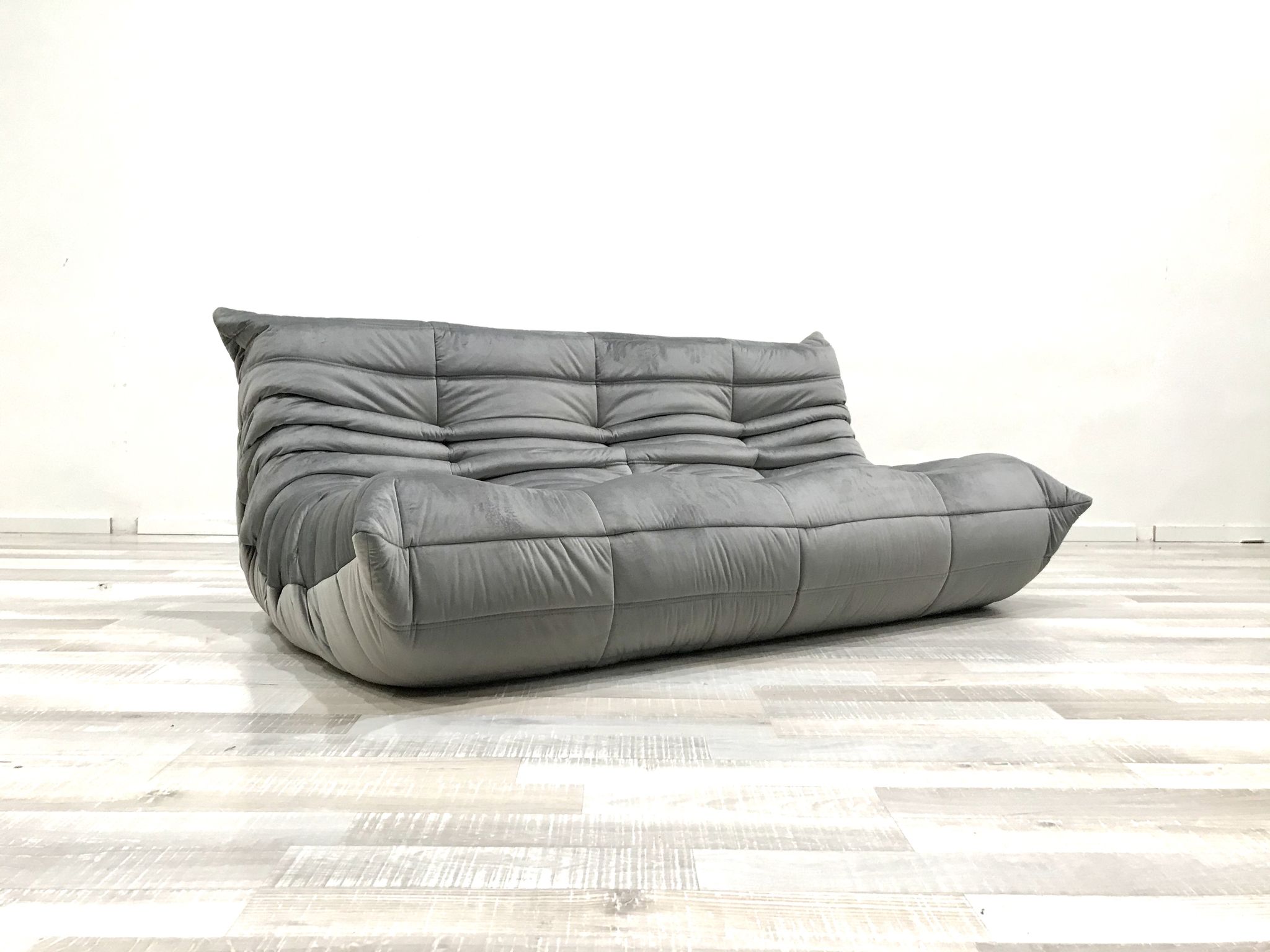 Togo in grey velvet by Michel Ducaroy for Ligne Roset
