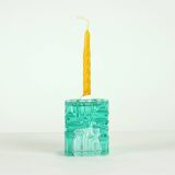 Vintage Glass Candle Holder By Vladislav Urban For Rosice, 1960s