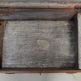 Massive ash chest and iron handles - mid-19th century