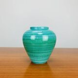 Vase céramique bleu/vert vintage