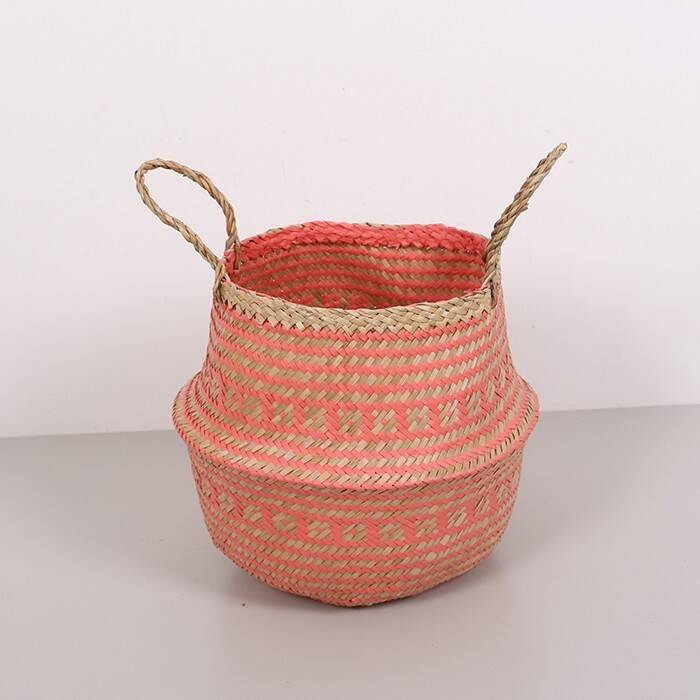 Foldable Basket, 31 cm Strawberry Decorative Storage Basket, Knit Basket