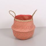 Foldable Basket, 31 cm Strawberry Decorative Storage Basket, Knit Basket