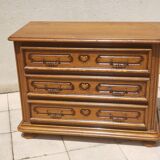 Commode 3 tiroirs en bois massif