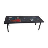 Table basse carrelée de style mid-century modern par Antonio Denisco