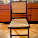 vintage wooden folding chairs with caning