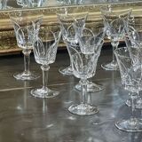 Series of 11 Sèvres crystal wine glasses Niagara model of the 1950s