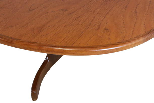G-Plan oval adjustable table