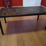 Slate patinated iron coffee table, 70
