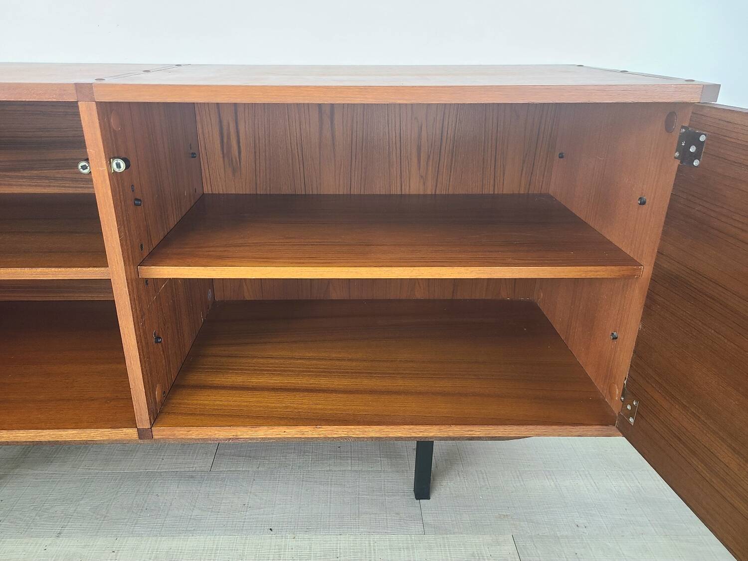 Vintage ARP sideboard in teak 1960s design Guariche Minvielle