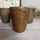 Set of 5 Digoin stoneware tumblers