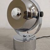 Eye ball lamp or wall light, chrome, space age, France circa 1970.