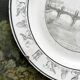 Antique fine earthenware plate "Pont de la Concorde" Creil, early 19th century