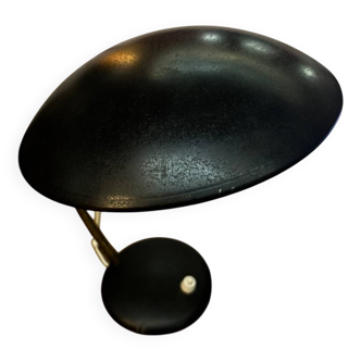 Modernist desk table lamp 1970 black metal