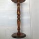 Column, wooden pedestal turned in vintage walnut