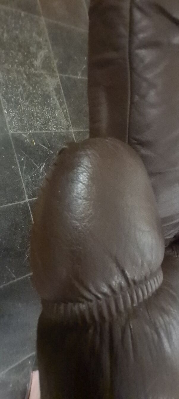 Vintage leather stressless reclining chair