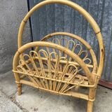 Vintage rattan magazine door
