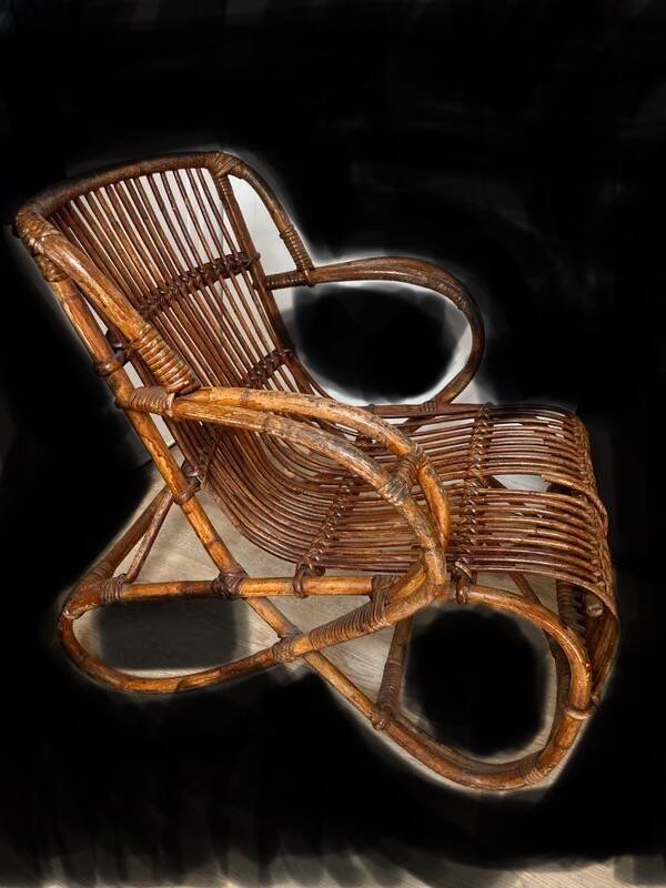 70s wicker armchair
