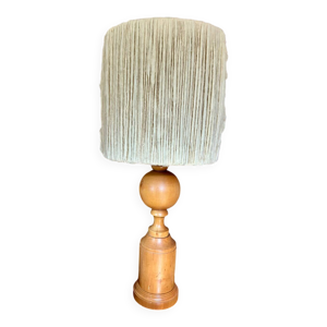 Lampe pied bois tourné