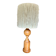 Turned wood base lamp with spun lampshade