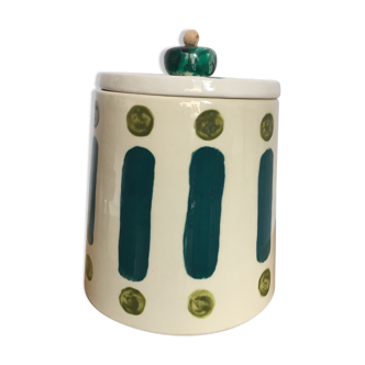 Hand-painted glazed ceramic box