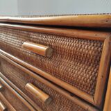 Rattan chest of drawers