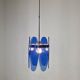 Blue Glass Chandelier or Pendant by Veca, Italy 1970's