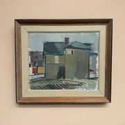 Original Swedish Oil on Canvas – “Sage House” by Gustav‑Adolf Johansson – Signed – Vintage & Framed
