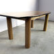 Vintage burl wood dining table, 1980s