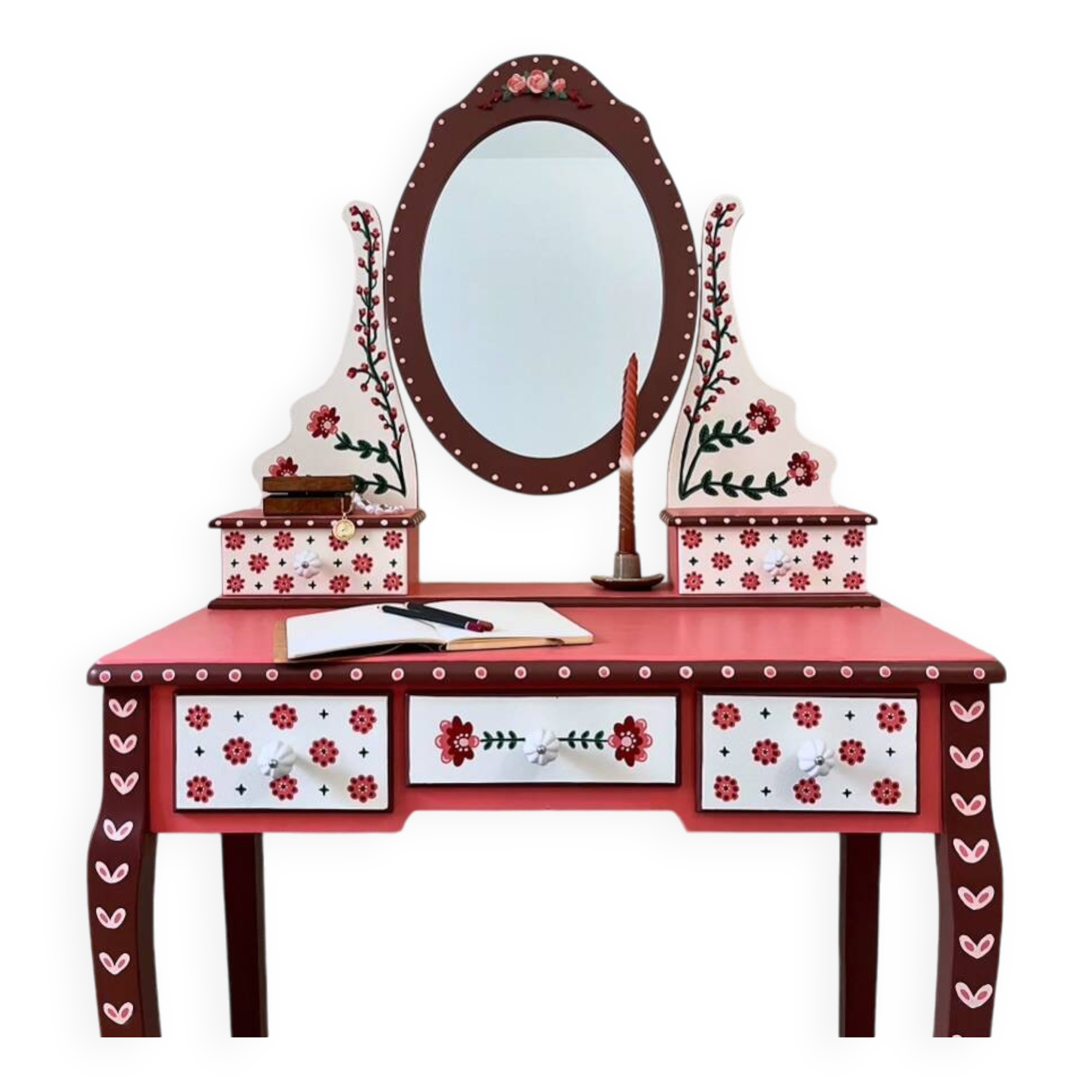 Coiffeuse peinte à la main