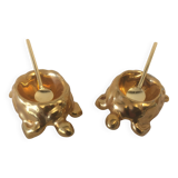 Salt and pepper - limoges porcelain "turtles" gilded - art deco
