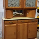 Ancien buffet deux corps formica des années 50/60