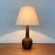 Brutalist Danish studio ceramic table lamp, 1979