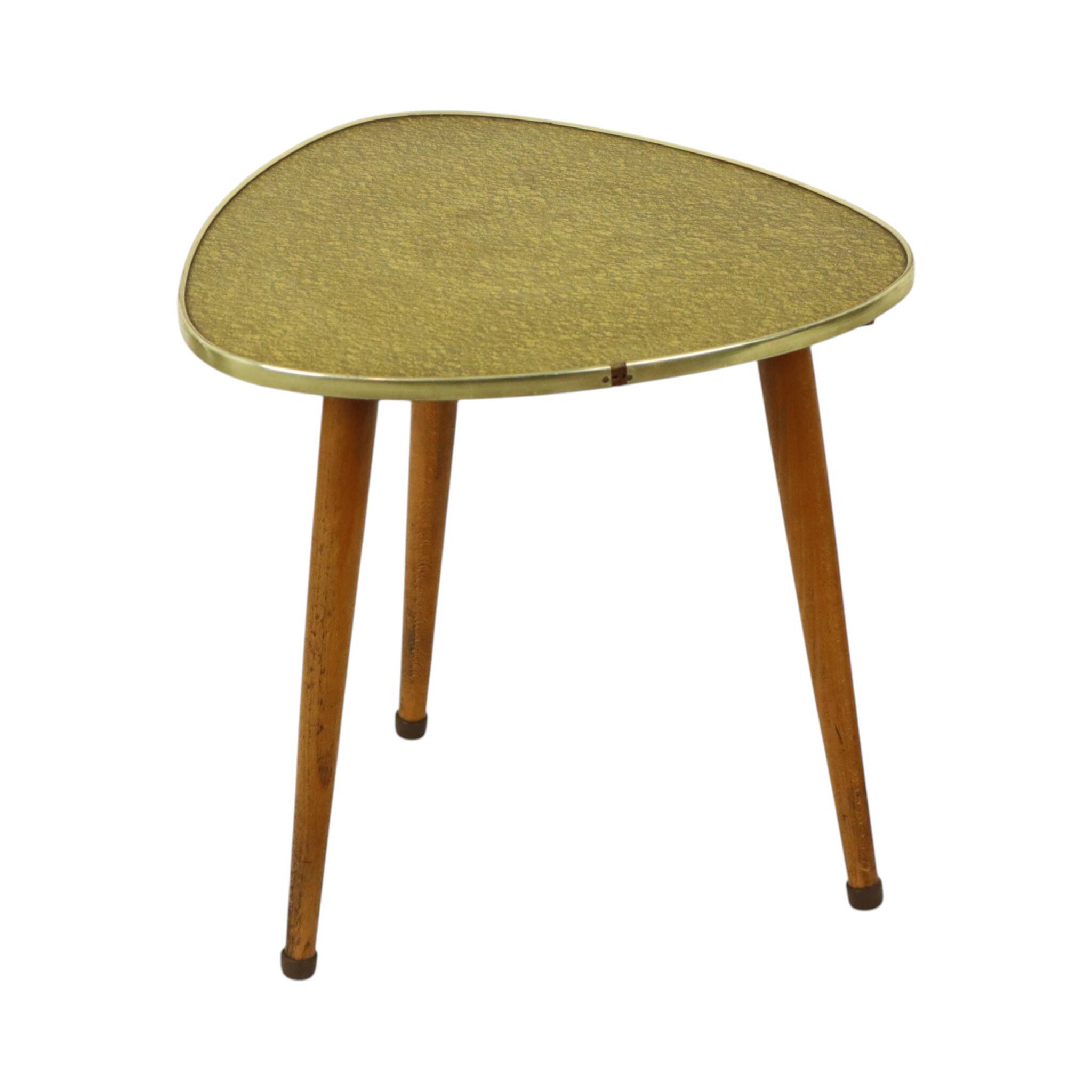 Vintage Mid-Century Plant Table Triangular Conical