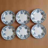 6 Terre de fer dessert plates