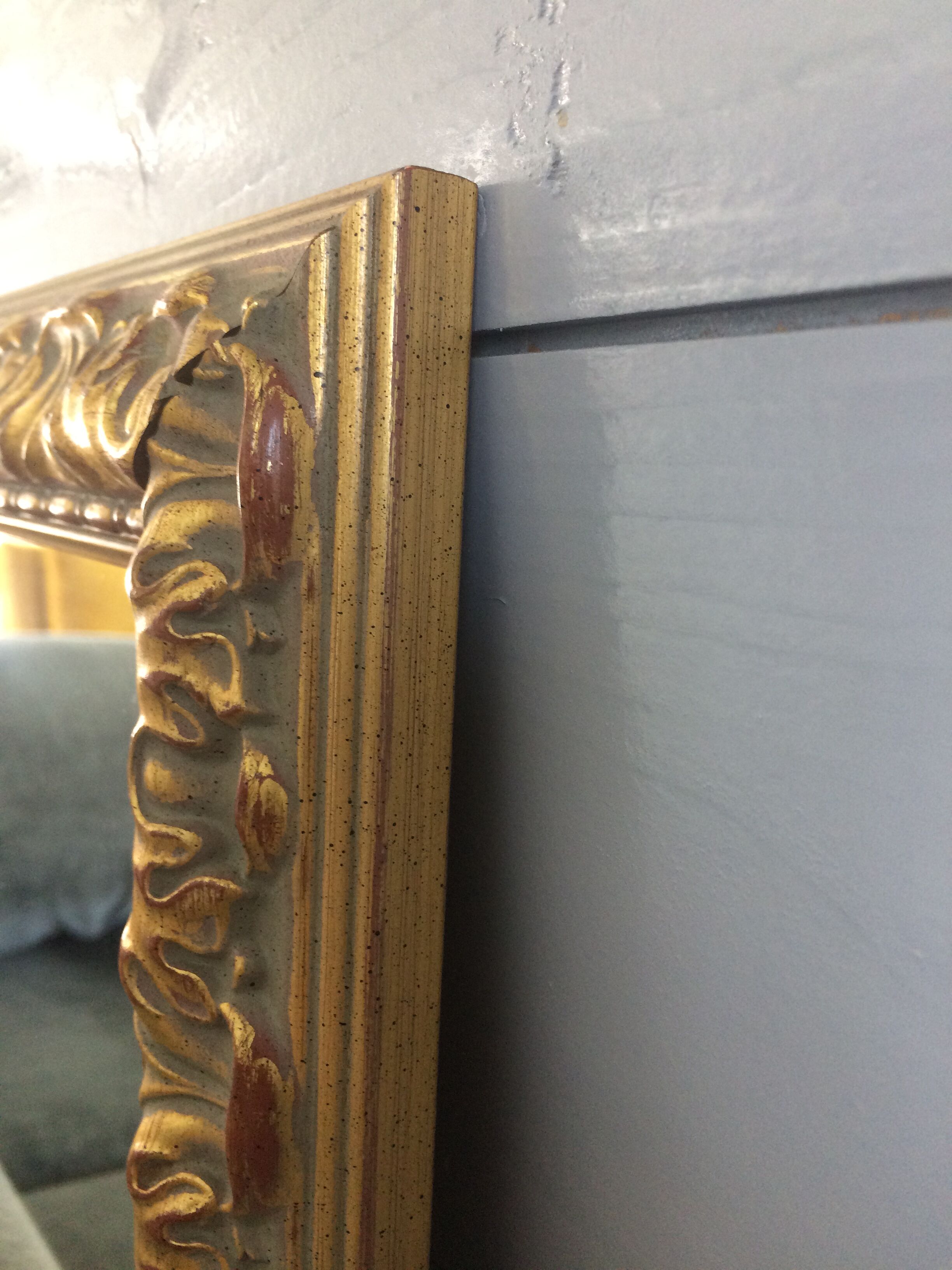 Triptych of ancient gilded mirrors