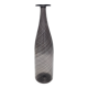 Black Murano Glass Bottle Vase "Mezza Filigrana" by Martens for Aureliano T