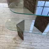 Roche Bobois stone and glass sculpture shelf 1970s