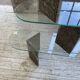 Roche Bobois stone and glass sculpture shelf 1970s